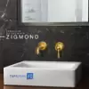 Shouder Concealed Basin Faucet Model Zigmond Two Parts - BRASS